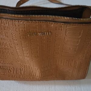Steve Madden Brown Embossed Belt Bag